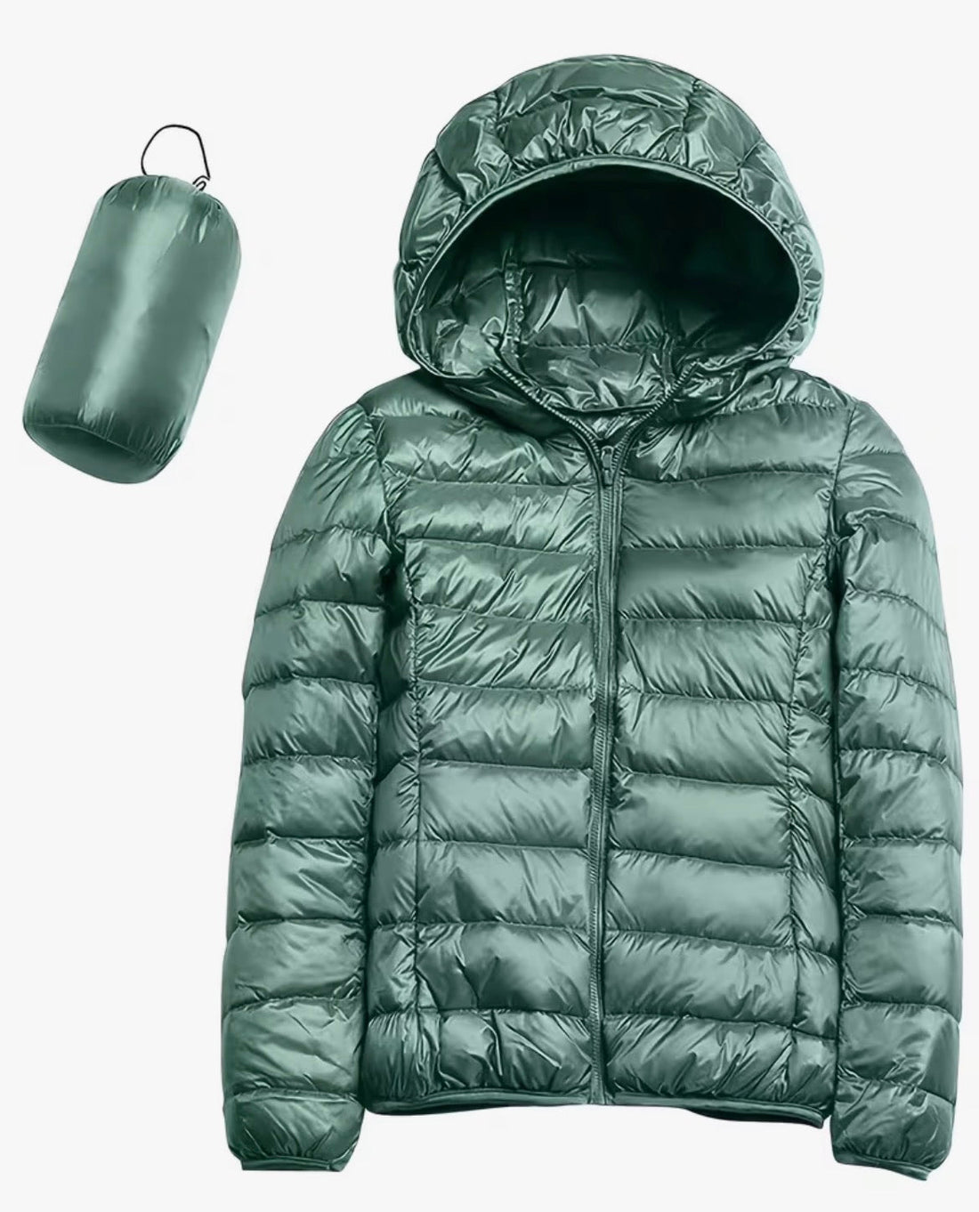 Lightweight hooded puffer jacket for boutique buying and inventory planning