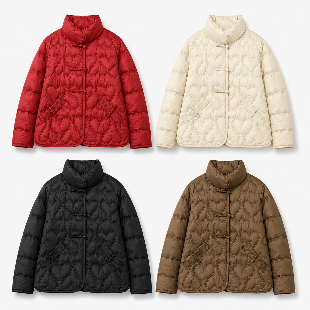 Women's Ivory Textured-Quilt Puffer Jacket – Wholesale