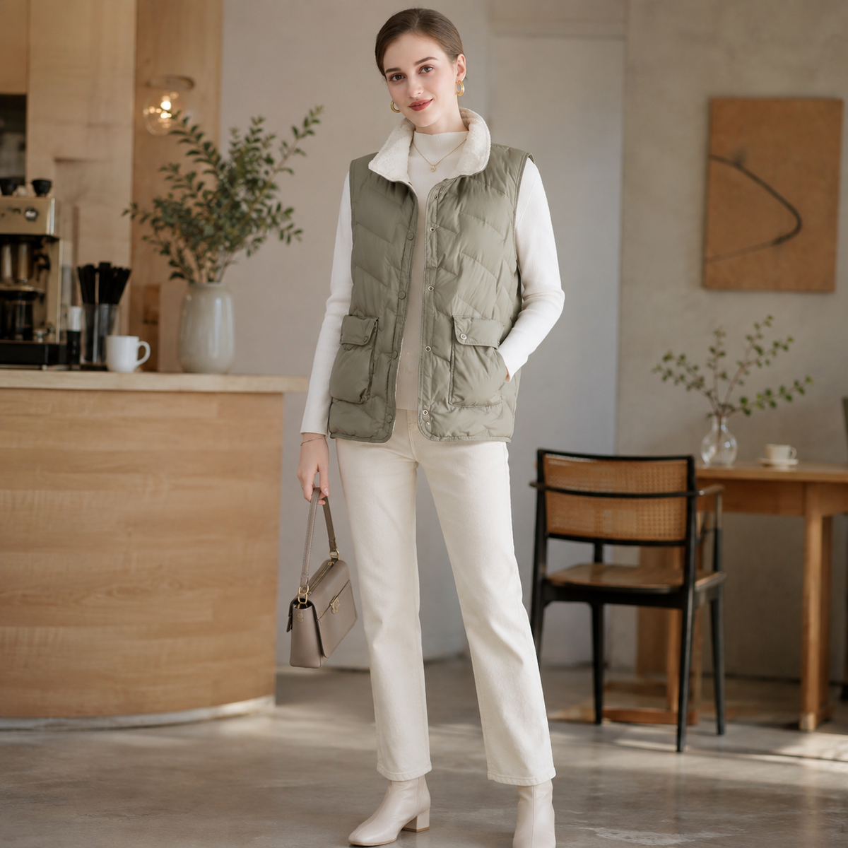 Women's Black Lightweight Puffer Jacket – Wholesale