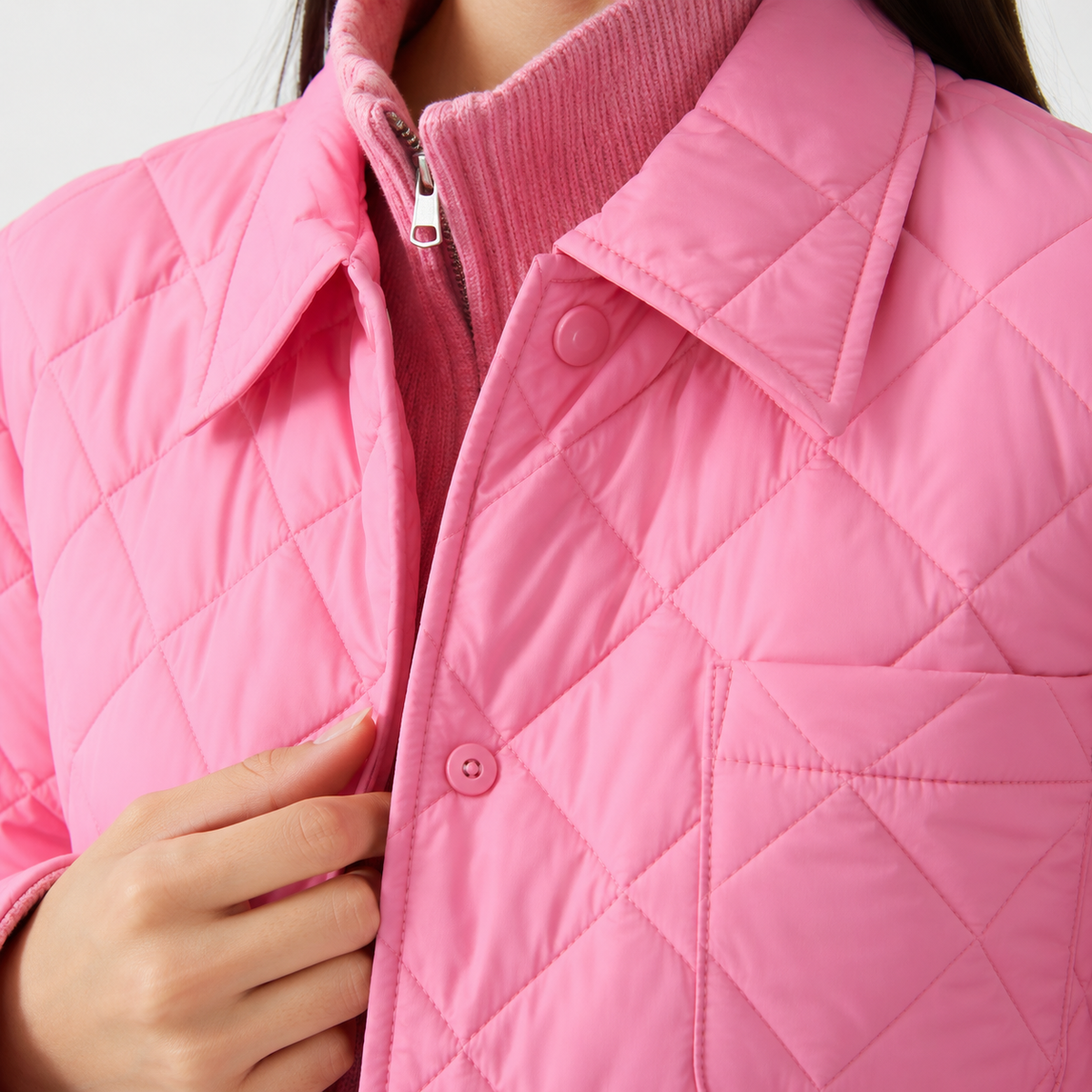 Women's Ivory Collarless Quilted Jacket – Wholesale